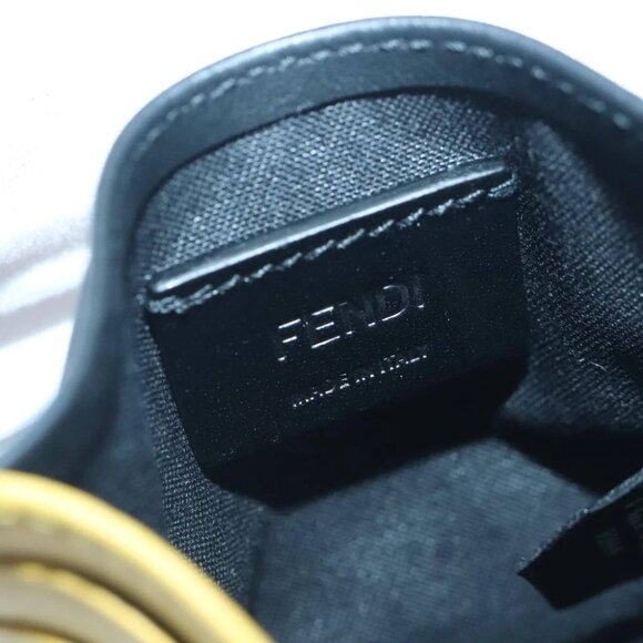 FENDI Card Case Leather Yellow Auth ac3270V - Picture 9 of 14